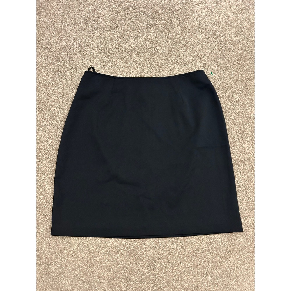 90s Ann Taylor Mini Skirt Womens 8 Navy Blue Excellent Stretch Career 2610730